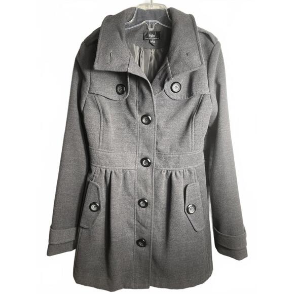 Byline Byer California Pea Coat Women's Small Gray Prarie - Picture 3 of 7